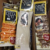 Lot of 42 Packs of Deja Vu 100% Human Hair in Various Colors, Lengths, and Styles
