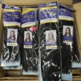 Lot of 33 Packs of Outre Micro Yaki Tangle Free 100%Human Hair in Colors 1, and 1B