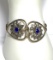 1/20 12 KT Over Sterling Floral Bracelet with Cobalt Stones