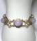 Pink Opalescent Bracelet with Faux Pearls