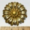 Vintage Gold Toned Daisy Brooch Pin