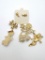 Lot of Gold Tone Angel Pins and Earrings