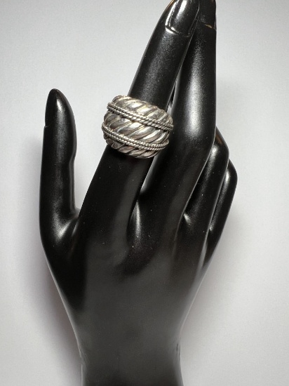 Sterling Silver Twisted Rope Ring