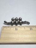 Vintage Sterling Silver Three Babies Pin