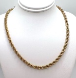 Gold Tone Rope Chain
