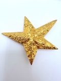 Large Gold Tone Star Brooch by Vans Authentics