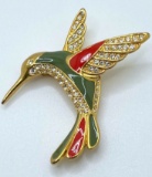 Gold Tone Hummingbird Pin