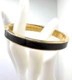 Kate Spade Gold Tone Hinged Bracelet with Black Inlay