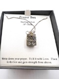 Sterling Silver Prayer Box with 18” Chain
