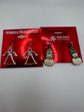 2 Pairs of Christmas Earrings on Cards