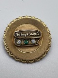 1/20 12 KT Pin Signed “The Aug W Smith Co”