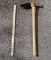 Vintage Pick Axe with Wooden Handle