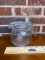 Vintage Triomphe France Half-Liter Glass Jar Canister with Hinged Metal Lid