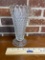 Vintage Clear Diamond Cut Depression Glass Vase