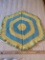 Vintage Hand Crafted Yellow & Turquoise Rug