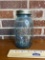 Vintage Blue Tint Ball Perfect Mason Glass Quart Jar