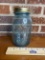 Vintage Blue Tint Ball Perfect Mason Glass Quart Jar