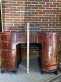 Vintage Jamestown Table Company Taylor Made Vintage Wooden Desk with 8 Drawers