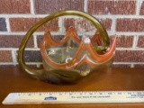 Vintage Large Art Glass Swan Dish