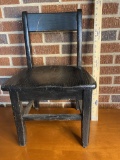 Vintage Wooden Black Children's Chair