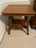 Vintage Wooden 2-Tier Parlor Table