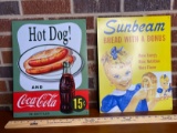 Pair of Metal Advertisement Reproduction Signs