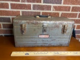 Vintage Craftsman Metal Portable Toolbox