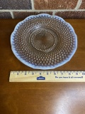 Vintage Anchor Hocking Moonstone Opalescent Hobnail Cake Plate