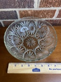 Vintage Clear Pressed Glass Vegetable Serving Bowl