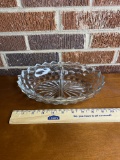 Vintage Fostoria American Glass Divided Dish