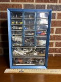 Vintage Metal Organizer Full of Misc Hardware