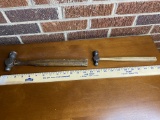 Lot of 2 Vintage Ball Peen Hammers