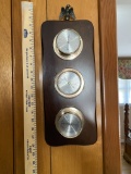 Vintage Wooden Springfield Eagle Emblem Weather Station