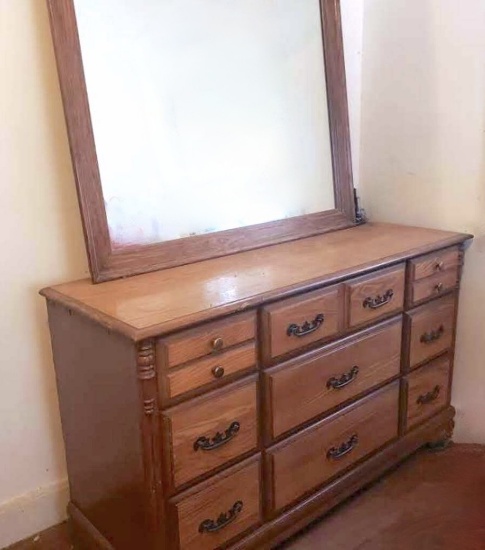 Vintage Sumter Cabinet Co. Wooden Dresser with Mirror