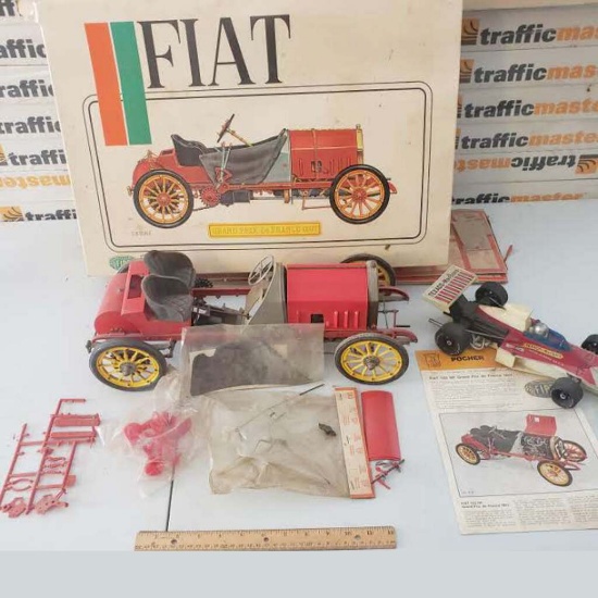 Vintage Fiat Model Car - In Original Box and Marlboro Grand Prix Car