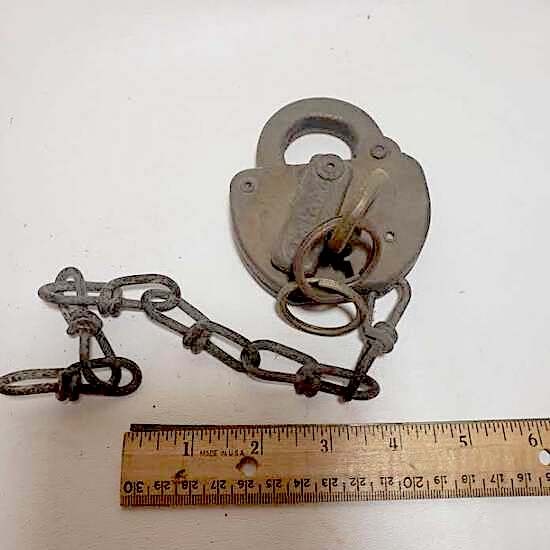 Antique Adlake Lock with Key