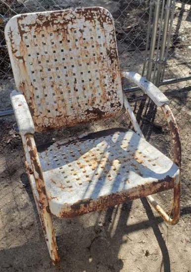 Vintage Metal Patio Rocker
