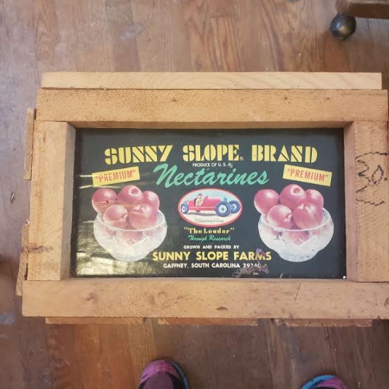 Vintage Sunny Slope Nectarines Crate
