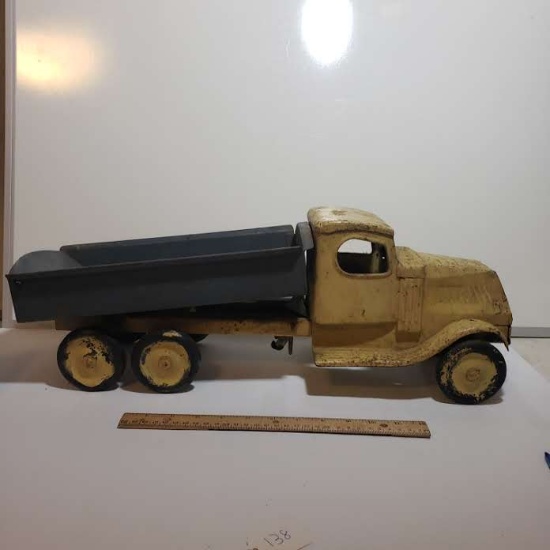 Large Metal Antique Dump Truck Toy