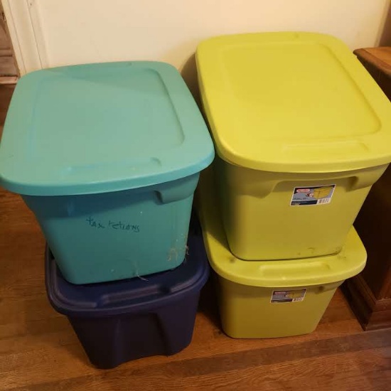 4 Totes of Assorted Clothing