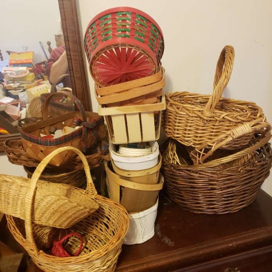 Large Lot of Assorted Baskets