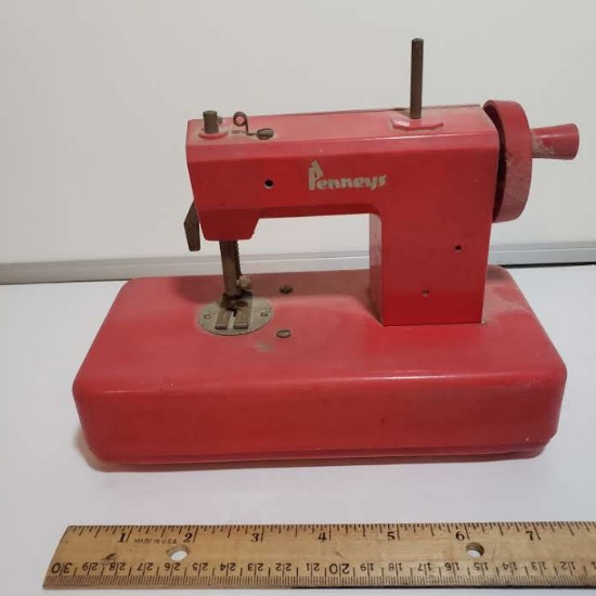 Vintage Penney’s All Metal Hand Crank Children’s Sewing Machine