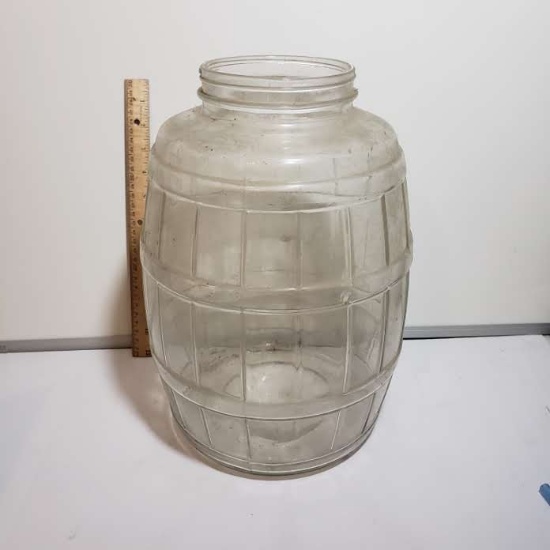 Large Glass Pickle Barrel