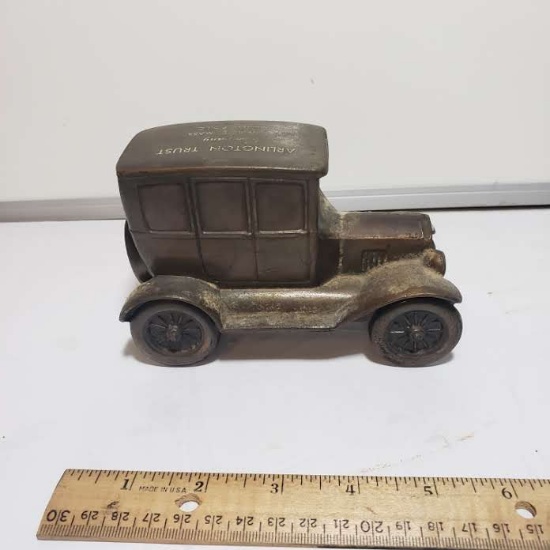 Vintage Brass Car Coin Bank