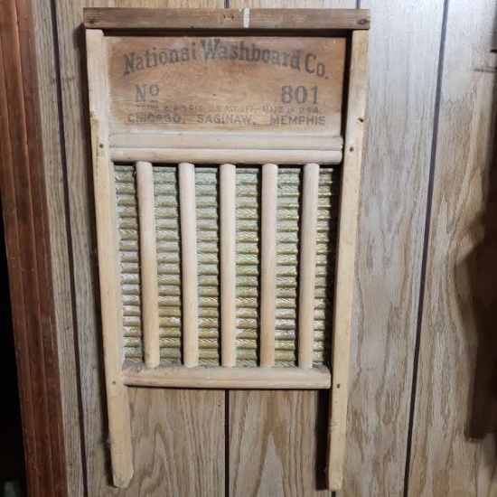 National Washboard CoNo 801 Wood and Metal Board