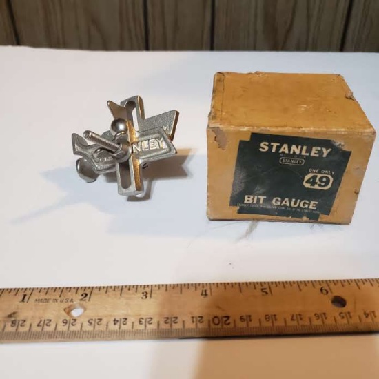 Vintage Stanley Bit Gauge in Original Box