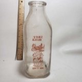 Vintage Edgewood Dairy, Brookville, PA Quart Milk Bottle