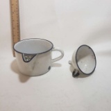 Lot of 2 Vintage Enamel Utensils