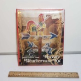 Vintage Stained Glass Look Rooster Weather Vane Kit