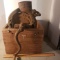 Antique Black Hawk Sheller on Wood Box